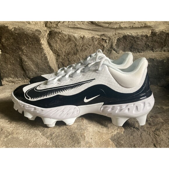 Nike Alpha Huarache Elite 4 Low MCS Baseball Cleats FD6255-101 Black Mens Size 8 - Picture 1 of 6